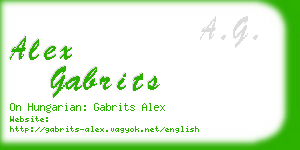 alex gabrits business card